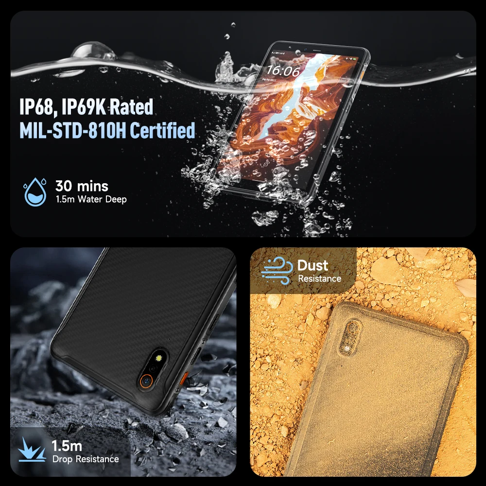 【Новинка】Прочный планшет Ulefone Armor Pad Pro IP68/IP69K 4G MT8788 16 ГБ ОЗУ (8 ГБ + 8 ГБ виртуальной ОЗУ) 128 ГБ ПЗУ 48 МП 7650 мАч Android 13