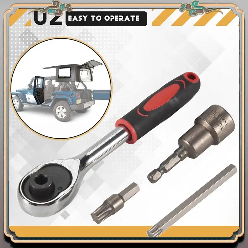信頼性の高い4ピースハードトップとドア取り外しトルクスセットツールキット交換用68361574AB 82214166AB 2007-2020ジープラングラーJK JLルビコ用