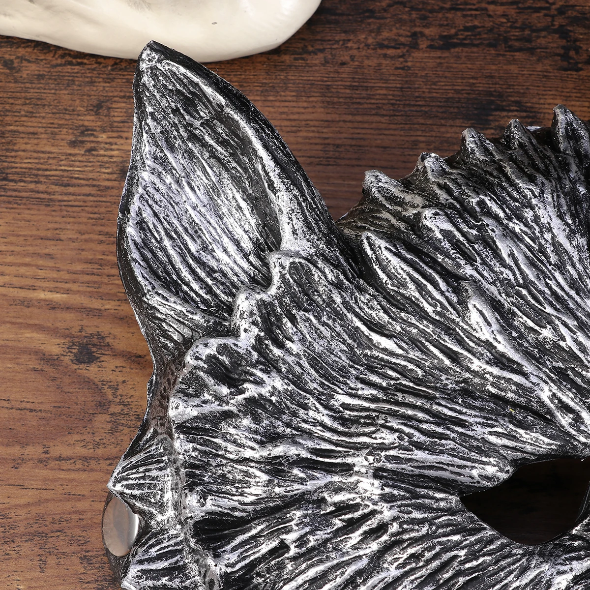 

3D Halloween Wolf Mask For Costume Party Masquerade Carnival Cosplay Performance Pu Material Silver Black