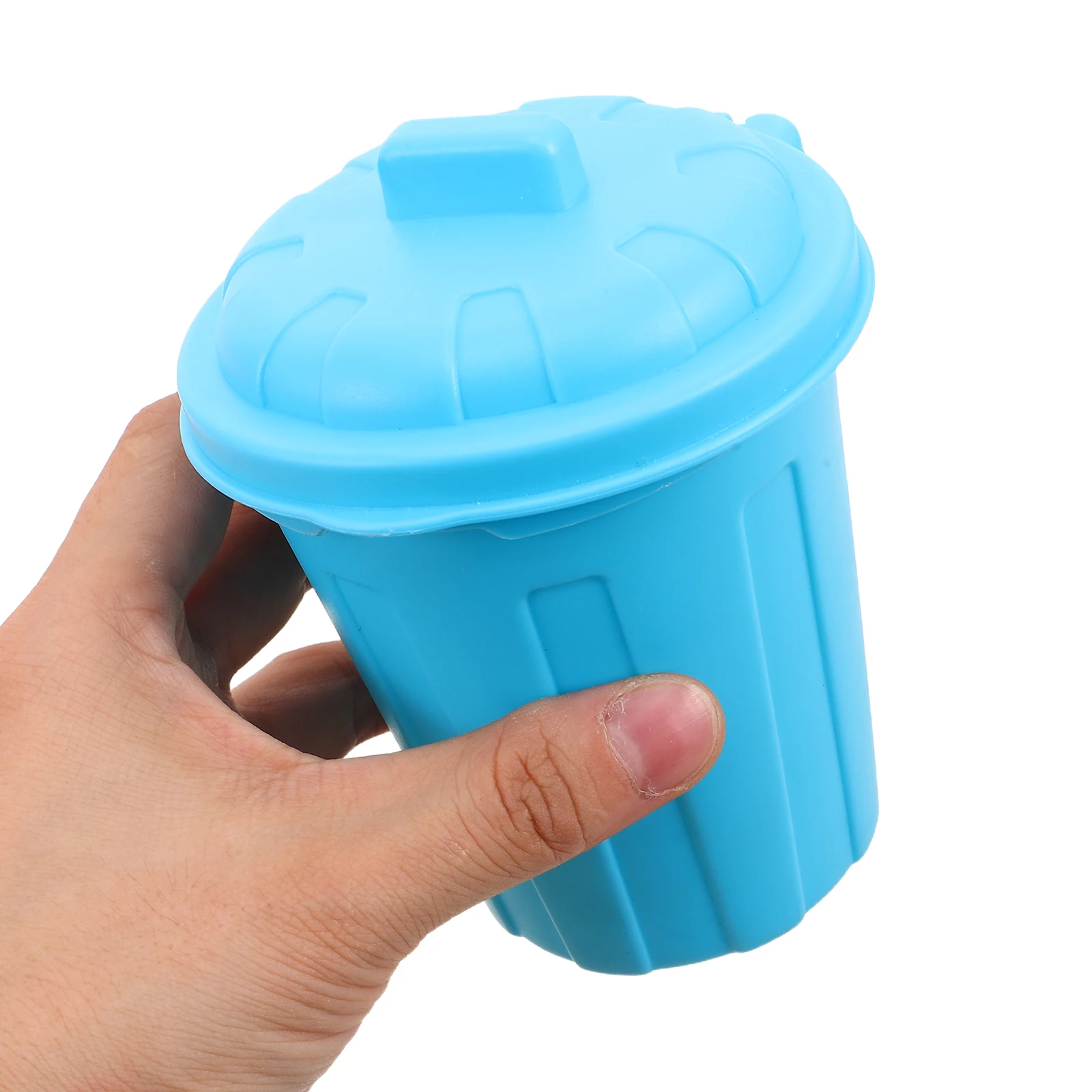 

6Pcs Desktop Mini Trash Can Small Plastic Bin with Lid Efficient Clutter Management Tool Dual Use As Pen Holder for Office Study