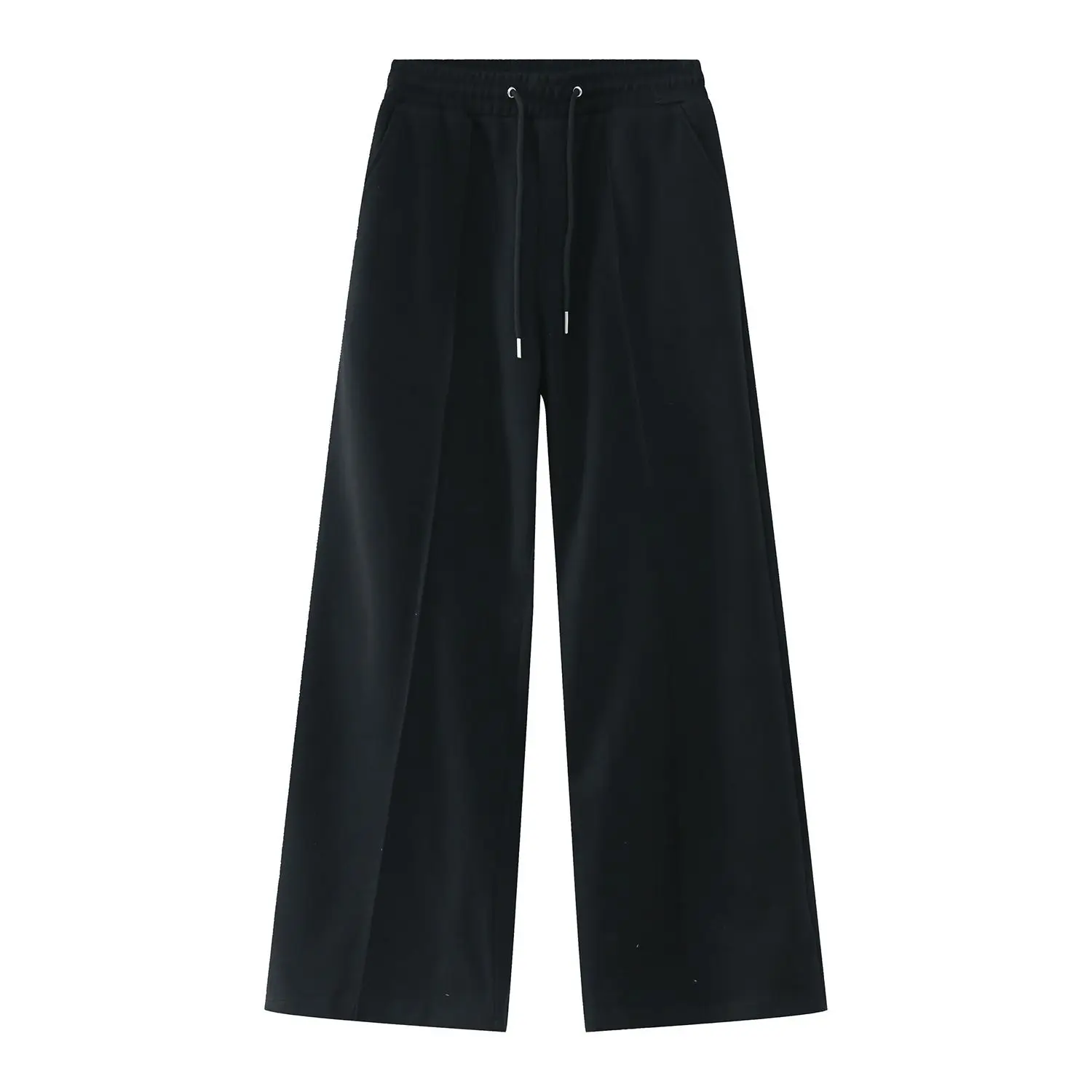 Black Sports Loose Casual Wide-leg Pants Man Spring and Autumn Vintage Designer Classic Korean Style Fashion Trousers for Men