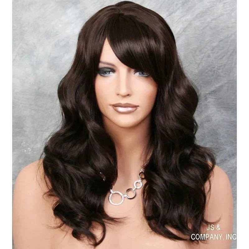 

Новые модные длинные волнистые парики из натуральных человеческих волос, темно-коричневые, 24 дюйма