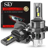 30000LM Canbus H4 bombillas de faros LED 9003 HB2 lampada luz de coche de haz alto y bajo Turbo lámpara de diodo Led Auto 6500K 12V
