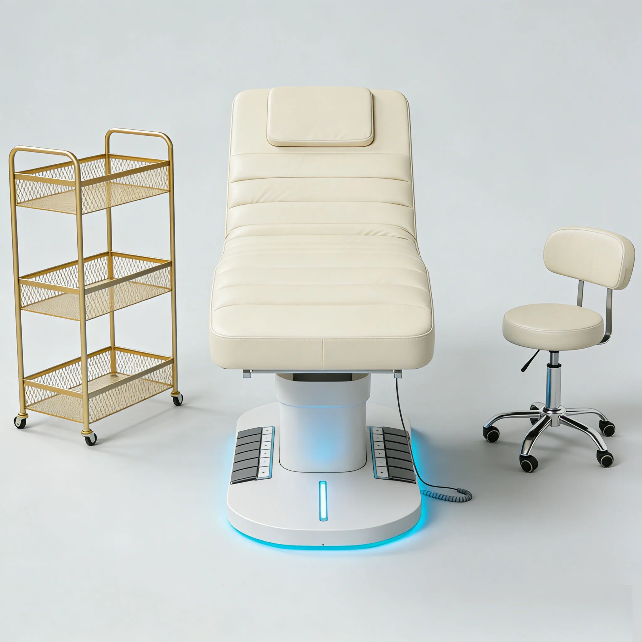 

Meientai Modern Electric Adjustable Salon Furniture Beauty Eyelash Facial Spa Electric Beauty Bed Modern Salon Bed With Led