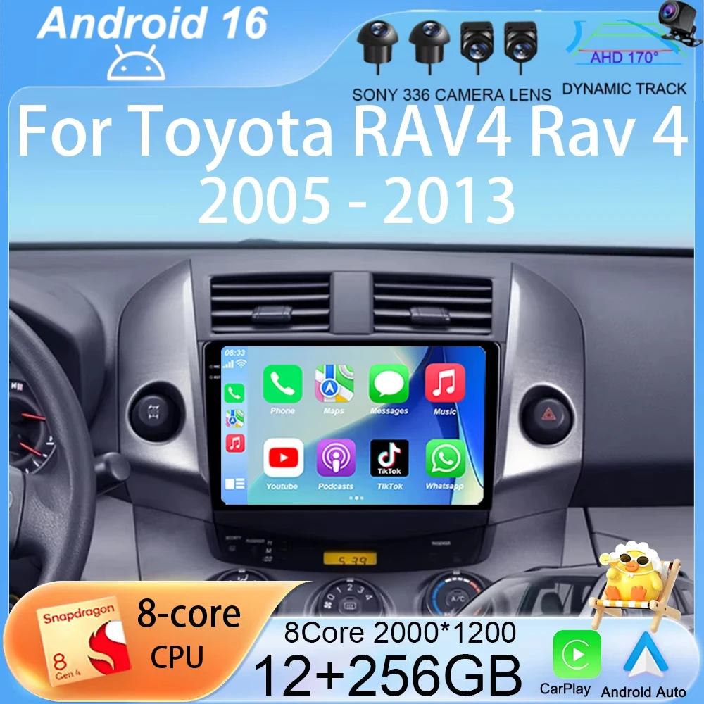 

WIFI+4G LTE Car Radio Android 16 For Toyota RAV4 Rav 4 2005-2008 2009 2010 2012 2013 Multimedia Video Player GPS Stereo 2Din DVD