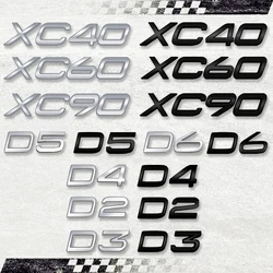 3D Car Sticker AWD D2 D3 D4 D5 D6 D8 Displacement Emblem Metal Rear Badge Decal For Volvo XC90 XC60 XC40 Accessories