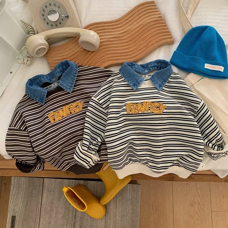 

Outwear 2025 Lapel Spring Autumn Kids Sport Uniforms Children's Clothing Boys Hoodies Sweatshirts Cotton Tops