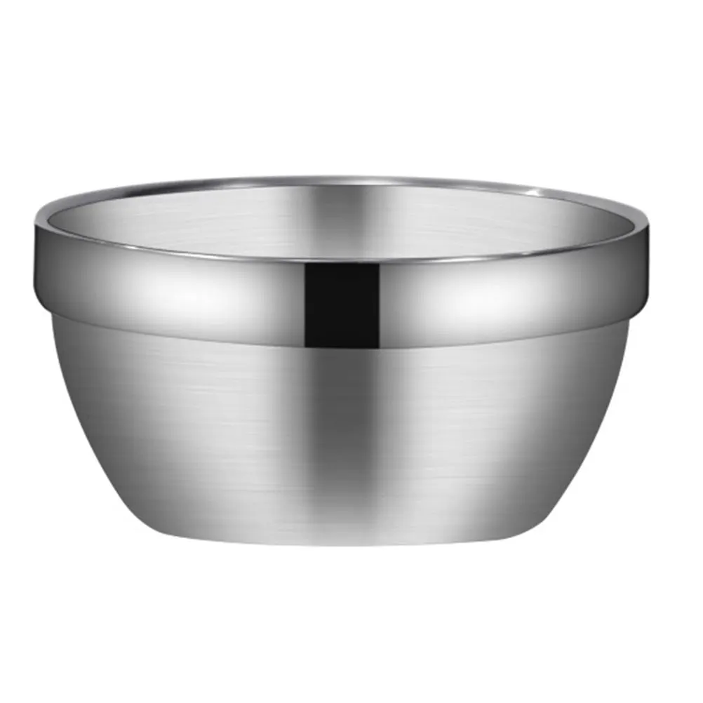 

Thickened Double-Layer Stainless Steel Bowl Anti-Scald Insulated Kitchen Soup Salad Mixed Rice Noodle Food Serving Container