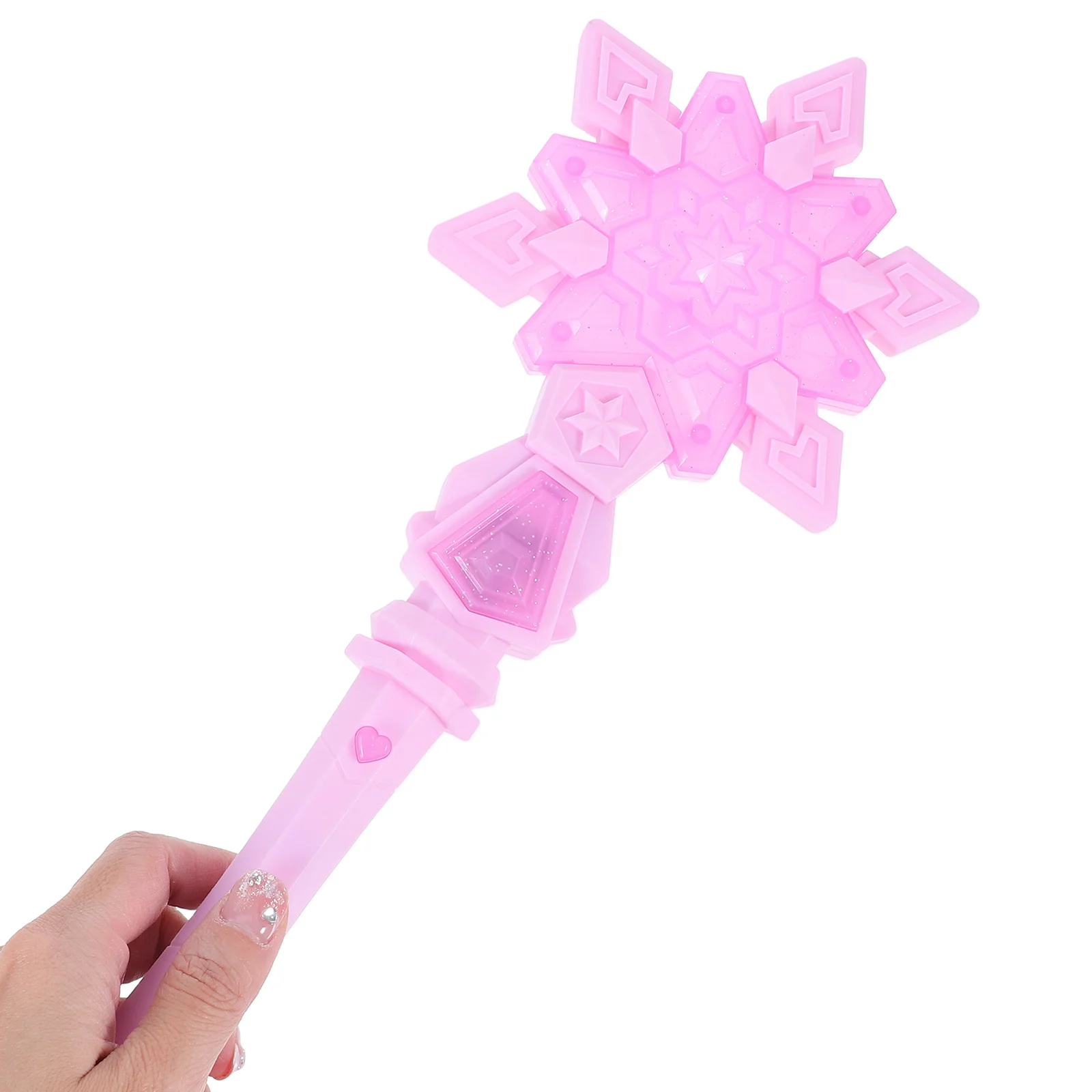 여자아이들을 위한 눈꽃 공주 LED 라이트업 지팡이 파티 용품 코스튬 및 역할 놀이 필요 없는 공주 파티