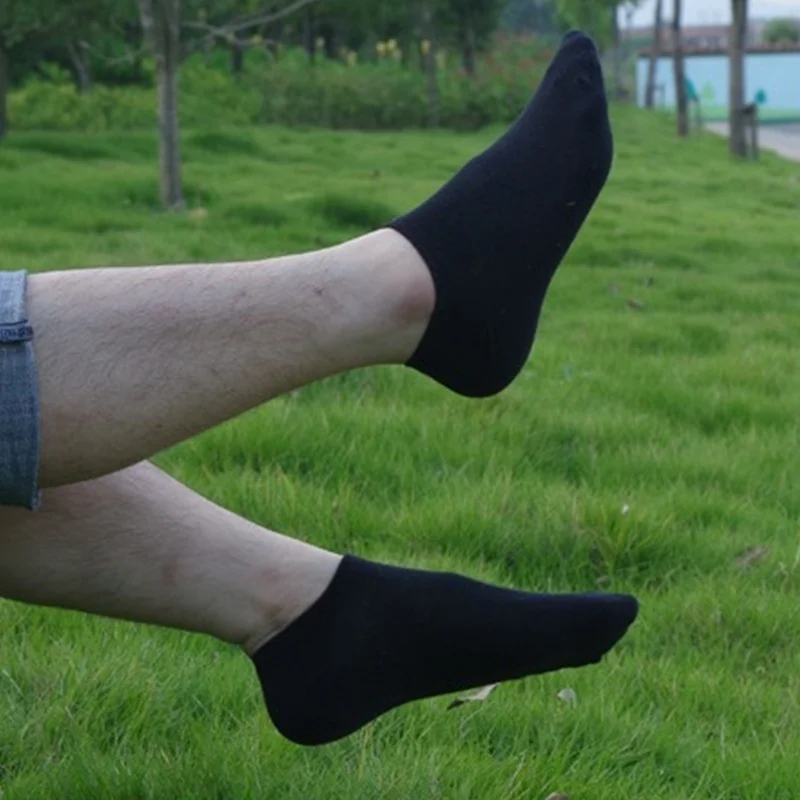 5 Colors Spring Summer Men Cotton Socks for  Casual Solid  Male  Short Sock Slippers Business（1 Pairs）