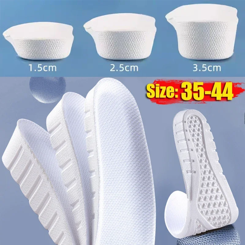 1 Paar Eva Höhe erhöhen Schuhe Einlegesohlen Männer Frauen weiche leichte Schuhe Sohle Pad für Füße 1.5/2.5/3,5 cm wachsende Schuh pads Memor