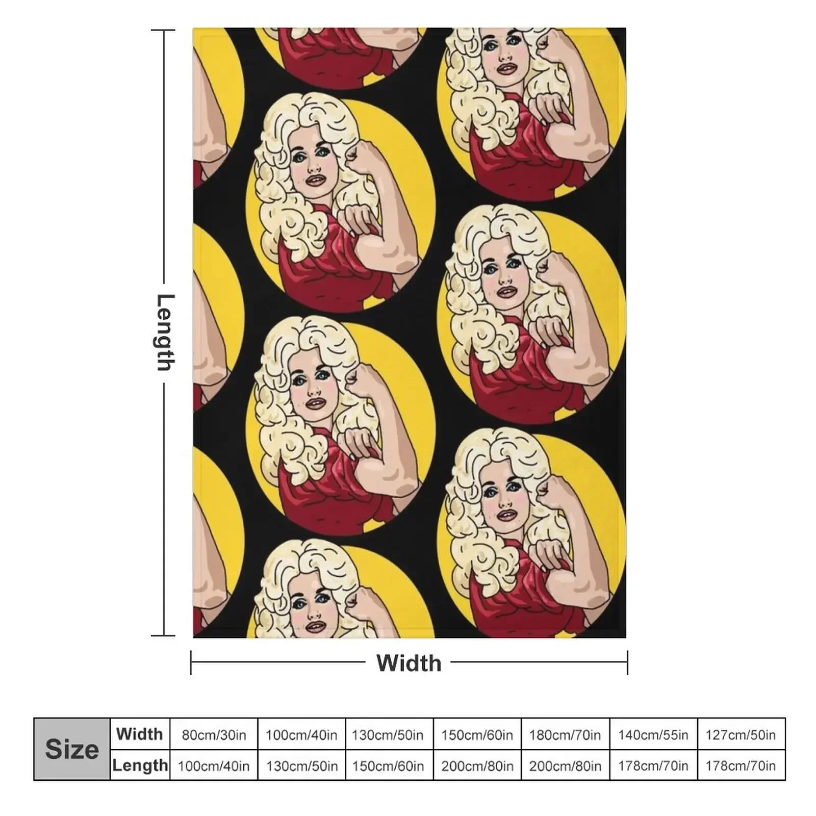 Dolly the Riveter Throw Blanket couch cozy soft plush fuzzy picnic outdoor blanket