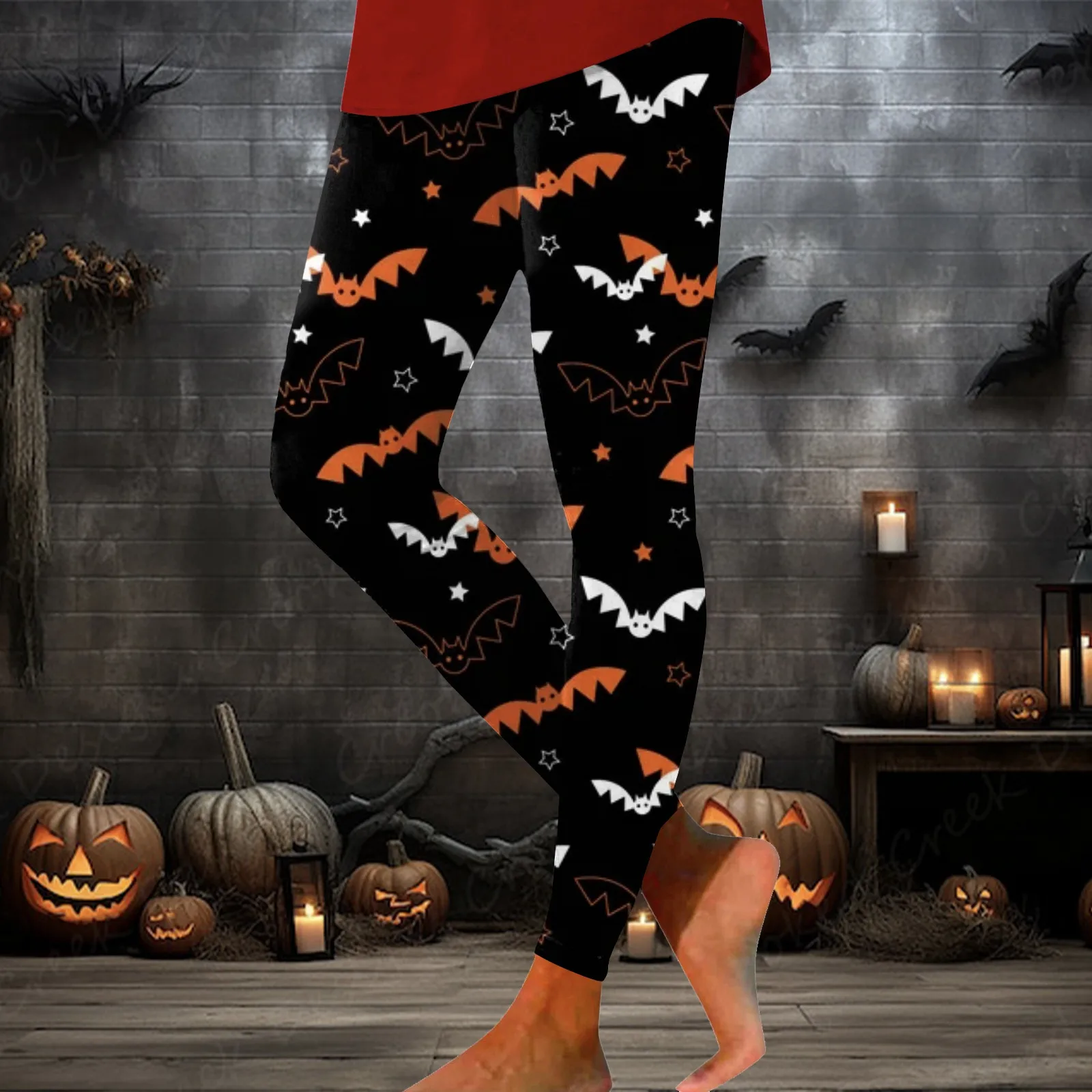 Nowe legginsy sportowe na Halloween damskie wysokiej talii fajne spodnie do jogi legginsy Femme odzież gimnastyczna legginsy treningowe seksowne leginsy Fitness