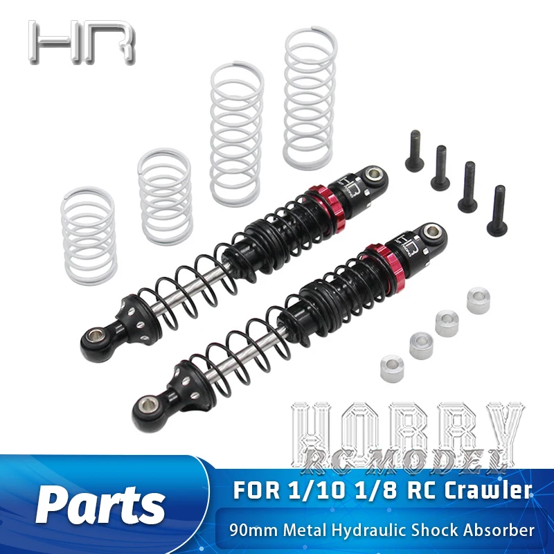 

HR Parts Metal Double-Section Hydraulic Shock Absorber 90mm for 1/10 1/8 RC Model Car Crawler Retrofit Accessories
