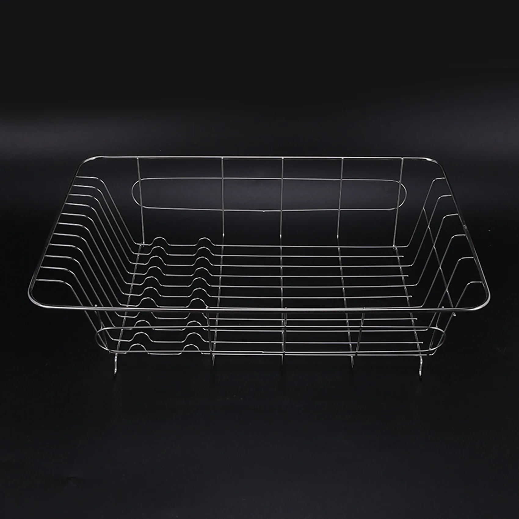 

A20F-Stainless Steel Dish Drainer Drying Rack With 3-Piece Set Removable Rust Proof Utensil Holde For Kitchen Counter Storage Ra
