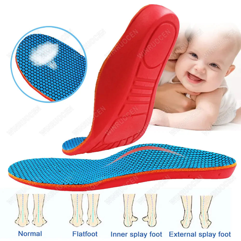 Picture 3: 1/2 Pairs Kids Flat Feet Orthotic Insoles Arch Support Plantar Fasciitis Heel Pain Relief for Children WINRUOCEN