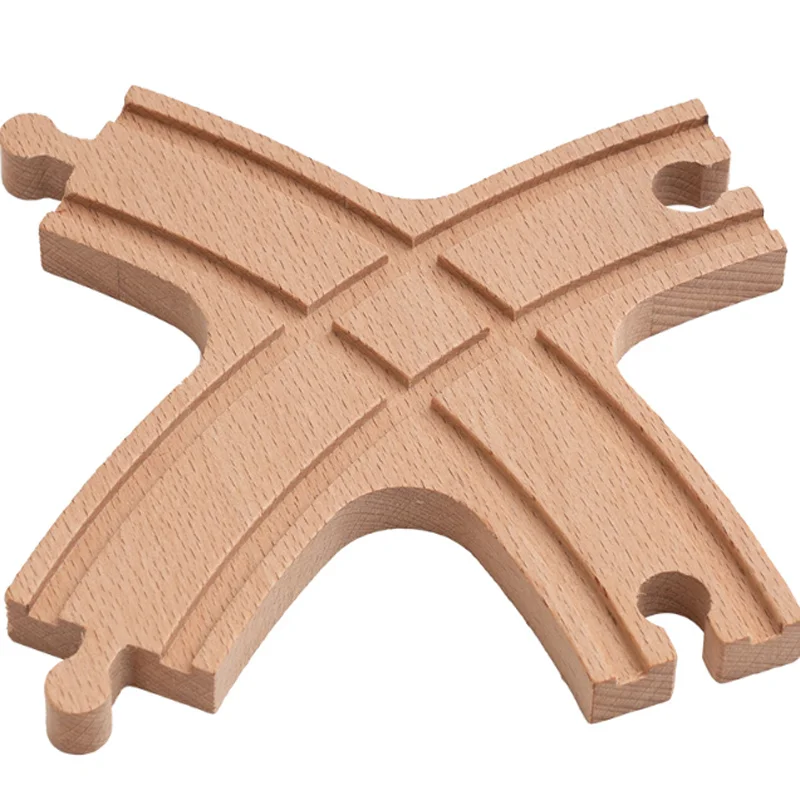 Nowa Drewniana Kolejka Kolejowa Wszystkie Rodzaje Kolejki Rozgałęźne Akcesoria Kolejowe z Drewna Bukowego Pasujące do Drewnianych Kolejek Thomos