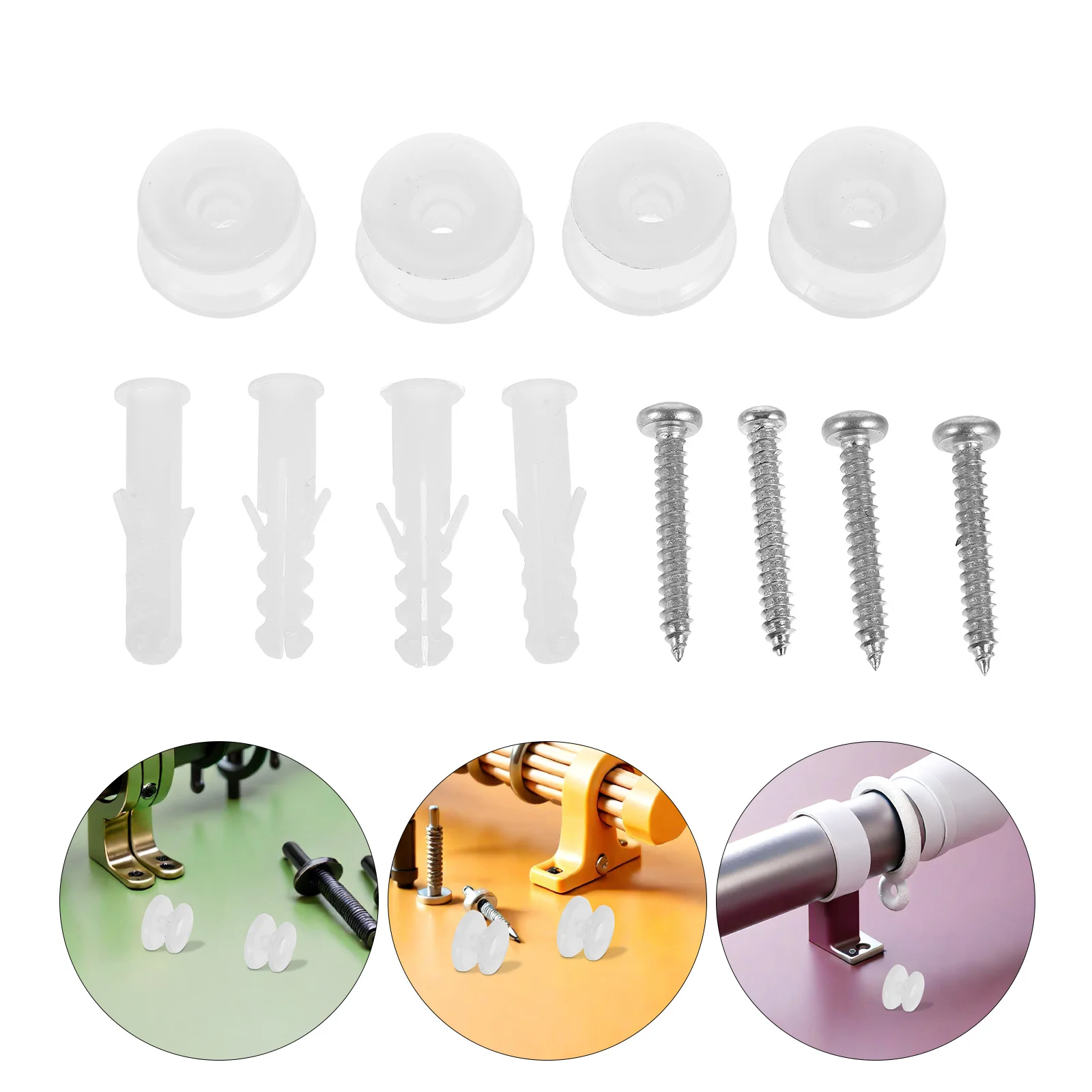 

4pcs Curtain Cord Winder Plastic Blind Organizer For Easy Installation Space Saving Safe Window Treatment Accessory Cord