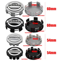 4Pcs 54/60mm Car Wheel Center Hub Caps Rims Cover Logo For Nissan X-trail Qashqai Note Juke Sentra Patrol Leaf Tiida Accessories