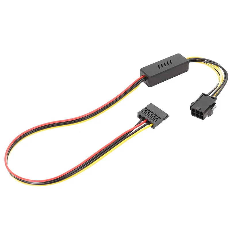 PCIE 6P ถึงฮาร์ดไดรฟ์สายไฟ 12V ไปยัง SATA hard drive สาย PCIE 6p หญิง 2.5 นิ้ว 3.5 นิ้วฮาร์ดไดรฟ์ 12V และ 5V