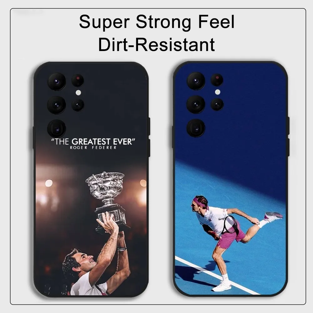 Tennis R-Roger F-Federer Phone Case Samsung S series s20 s21 s22 s23 s24 FE Plus Ultra TPU Soft to Skin-friendly case