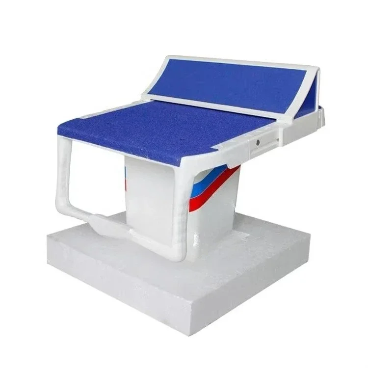 Portable swimming pool swimmer starter block