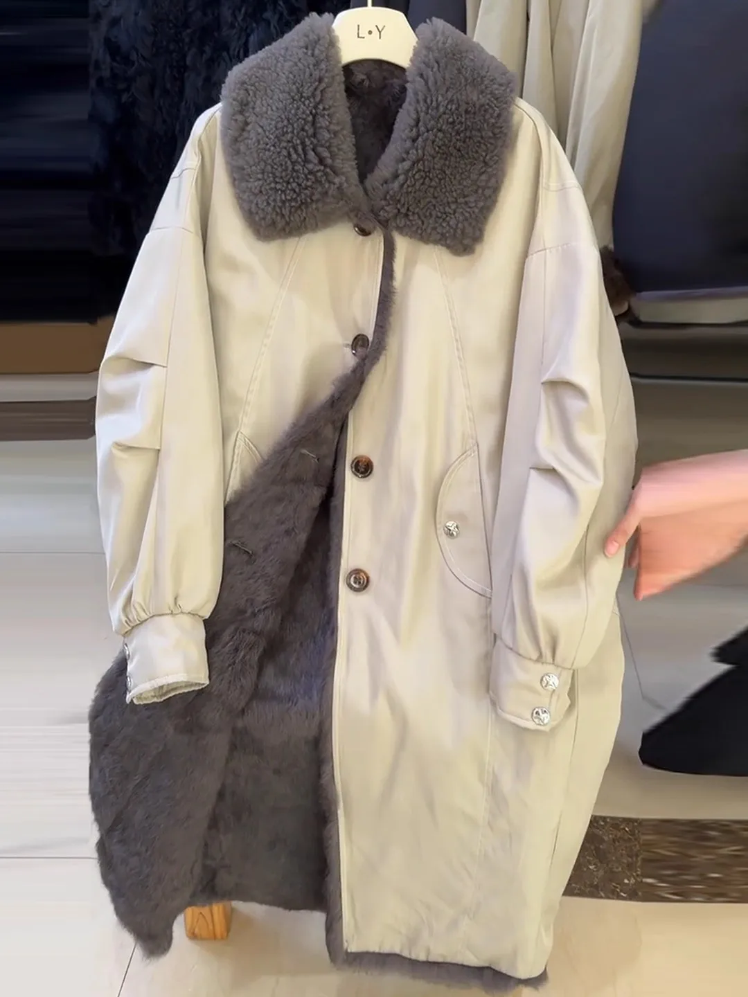 

plus Size Faionable Thiened Cotton Jaet Women's Winter Loose Slimming Medium-Length Outerwear Korean Sle Commute