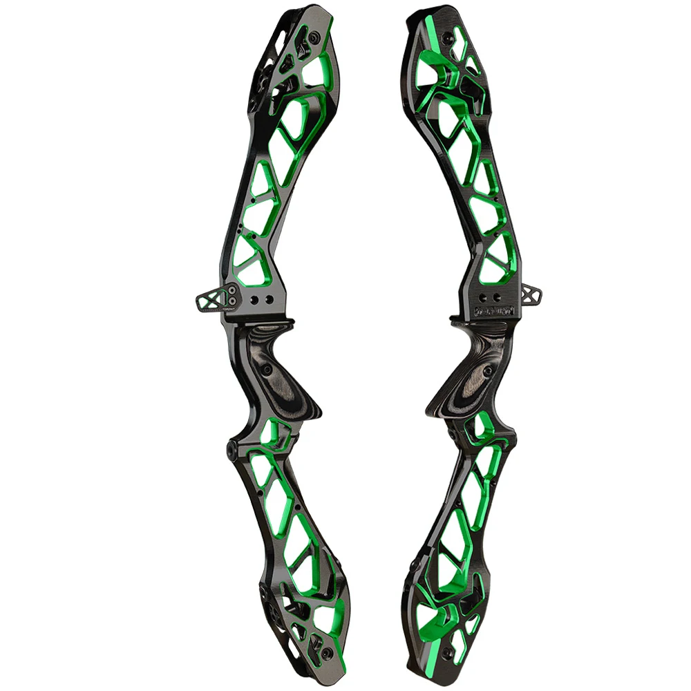 Archery Bow Riser 25 Inch, CNC Aluminum 6061 T6, ILF Recurve Riser Double Color for Right Left Hand Use