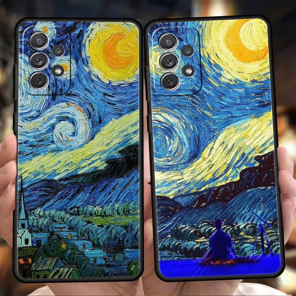 Van Gogh Series Phone Case for Samsung Galaxy A15 A14 A25 A54 A34 A51 A71 A72 A73 A32 A52 A52S A11 A21S A31 A41 5G Soft Shell