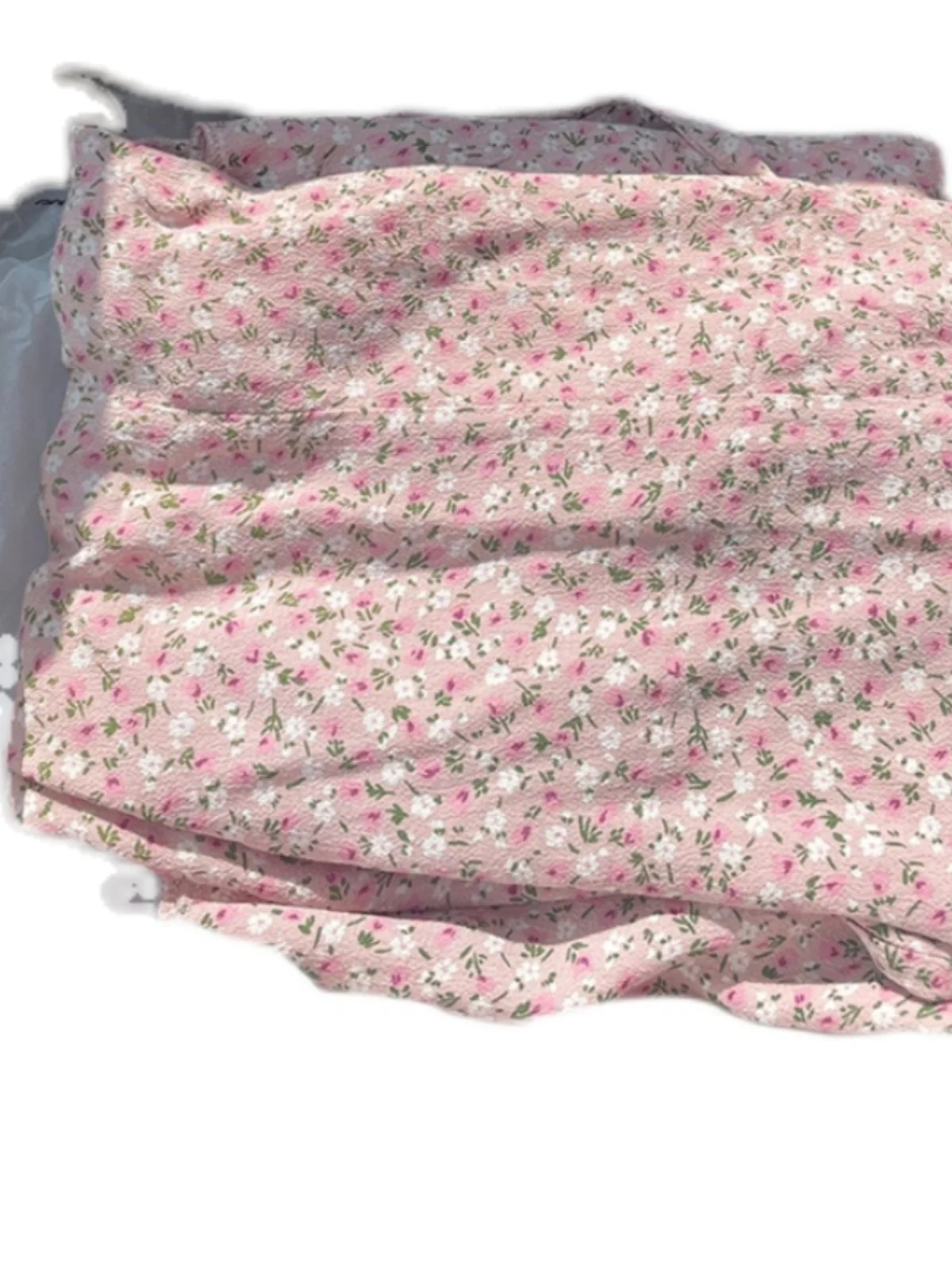 BM SXM 아름다운 핑크 플로럴 프린트 쉬폰 오프숄더 롱 드레스 여성 여름 엘레 스윗 슬레 하이 웨이스트 A라인 가운