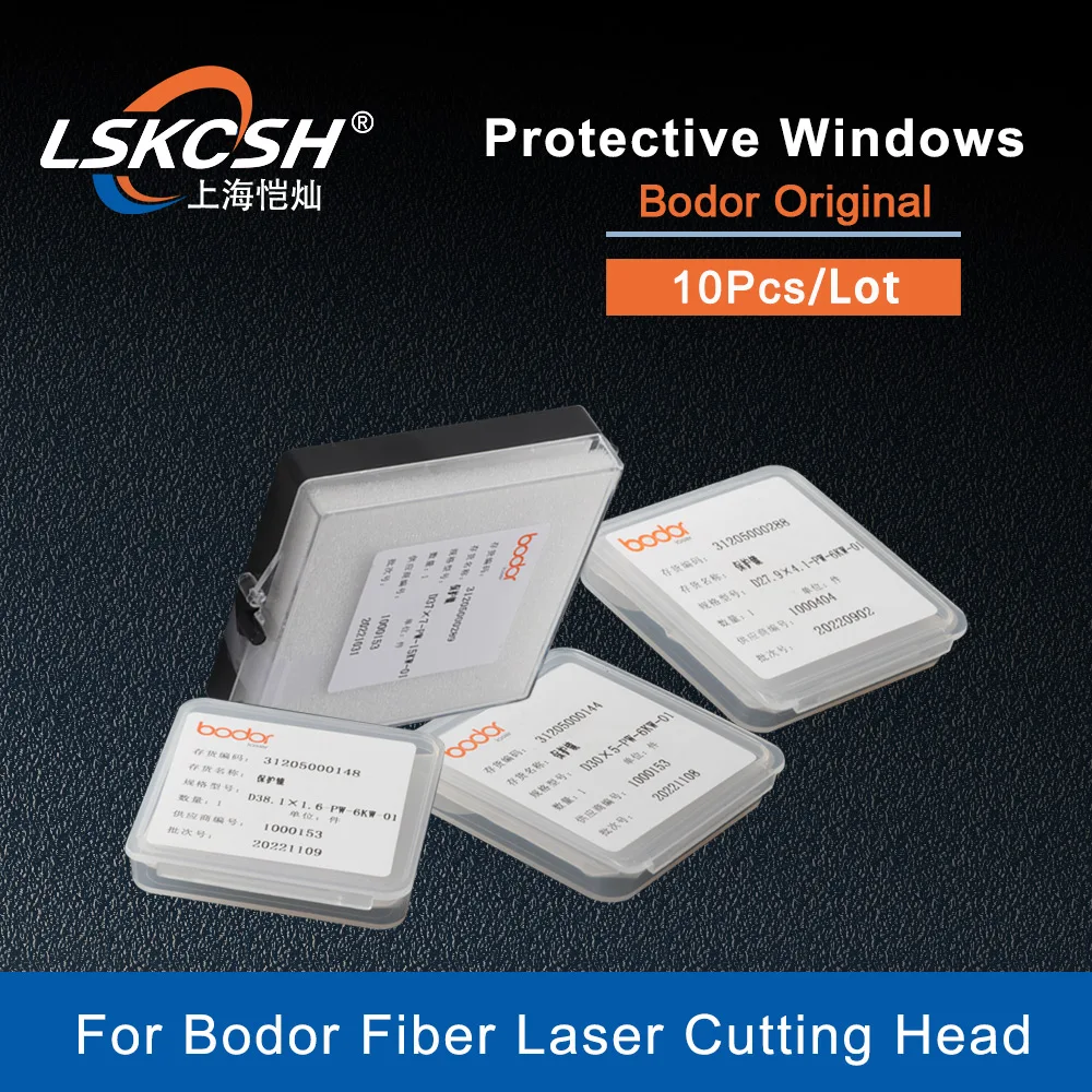 

LSKCSH 10Pcs/Lot Original Bodor Protective Windows/Laser Lens 27.9x4.1 30x5 37x7 30x2 For Bodor Fiber Laser Head