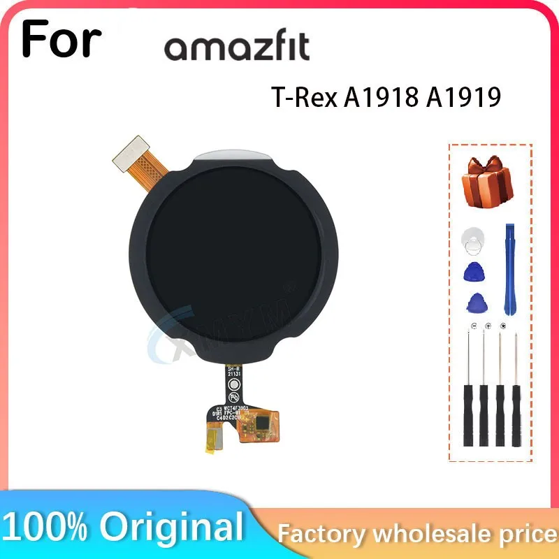 NEW For Amazfit T-Rex T Rex A1918 A1919 LCD Display+Touch Panel Digitizer For Amazfit T-Rex A1918 A1919 Amoled Display Assembly