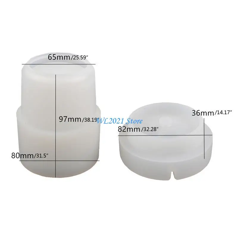 قوالب كوستر منفضة سجائر من السيليكون G5GC مع 3 فتحات لديكور حامل مؤخرة السجائر