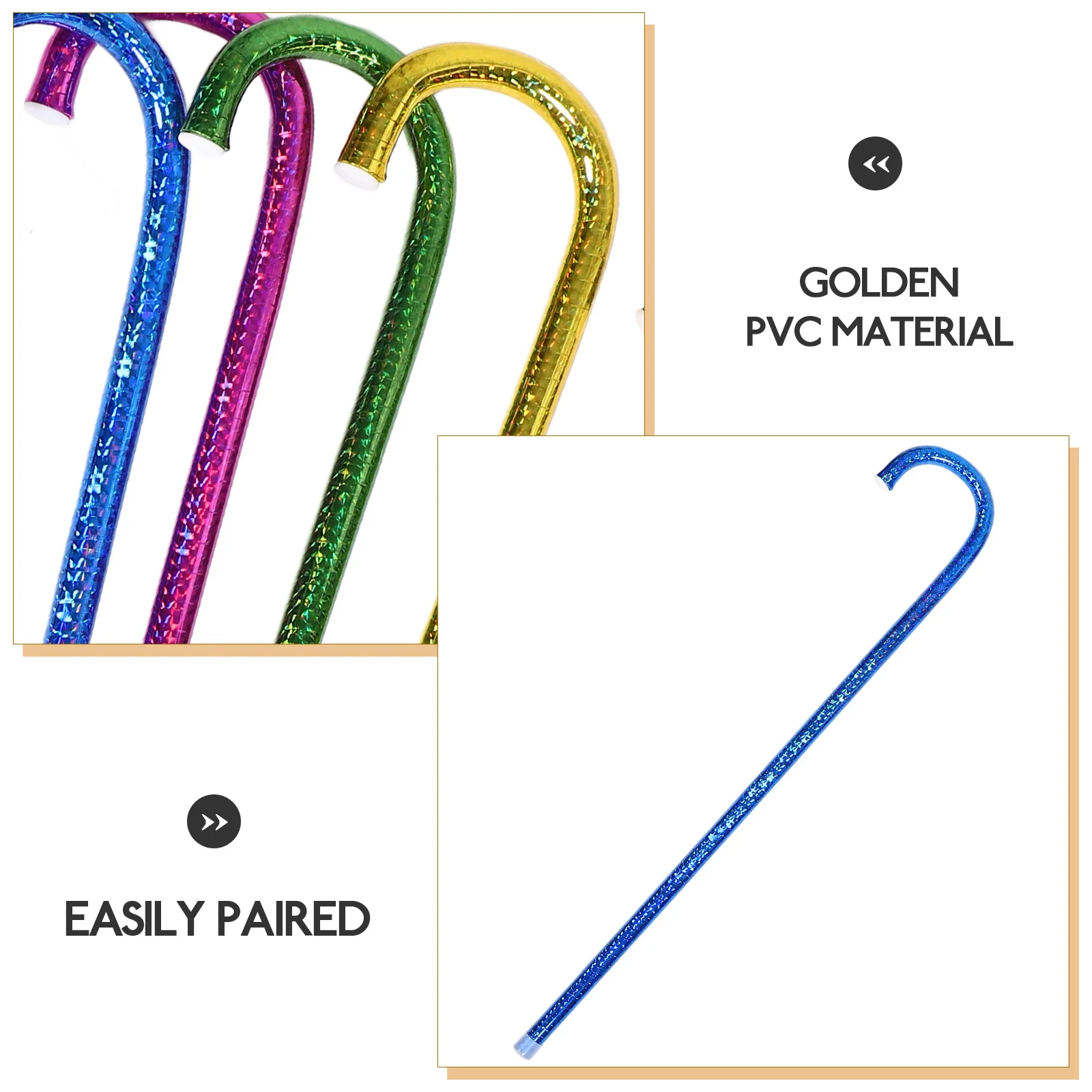 5 Stücke Tanz Requisiten Halloween Cosplay Prop Leichte PVC Kinder Cane Stick für Performance Party Kinder Cane Kleinkind Kind