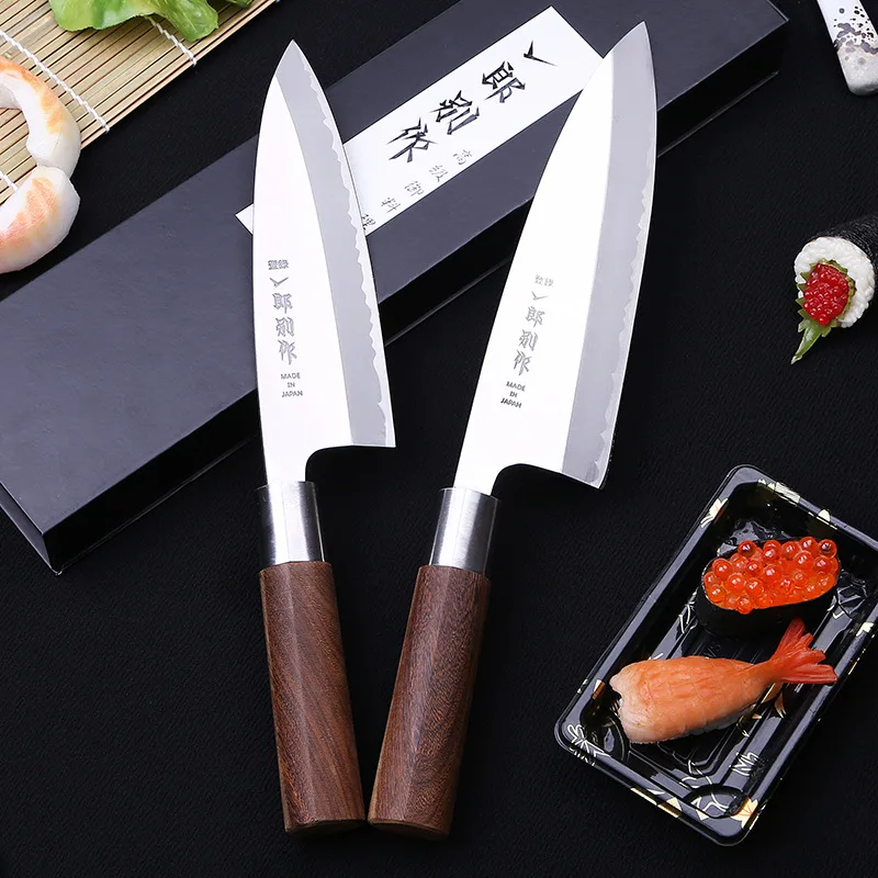 

Professional Japanese Deba Fish Head Knife Salmon Knife Sashimi Sushi Salmon Filleting Cleaver Chef Kitchen Knives Cooking Tools