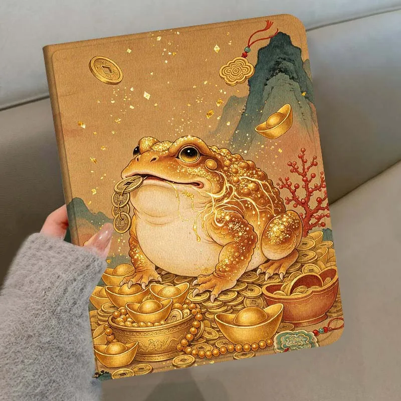 

Golden Toad Wealth Soft For Samsung Galaxy Tab S11 S10 S9 S8 S7 S6 A9 A8 A11 Lite FE Plus Pen Tray Tablet Case