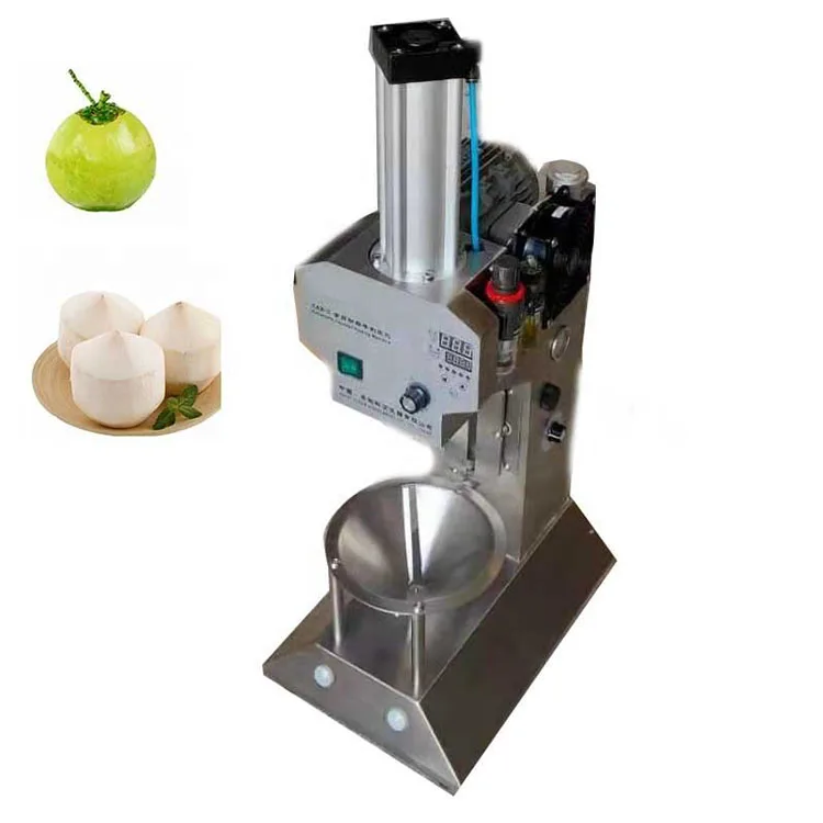 Hot Sale Green Coconut Processing Machine Young Soft Fresh Coconut Cutting Trimming Peeling Dehusking Sealing Machines