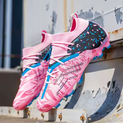 Professional Men Football Shoes Studded Comfortable Soccer Shoes Sport Wear Sneaker Sports Boy Resistant Outdoor Football Boots