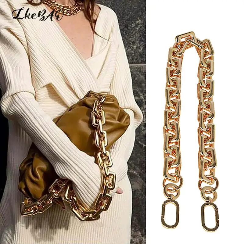 

40cm 60cm Silver Gold Acrylic Purse Chain Strap Handbag Handles For Shoulder Bag Handbags Strap DIY Purse Replacement Chain