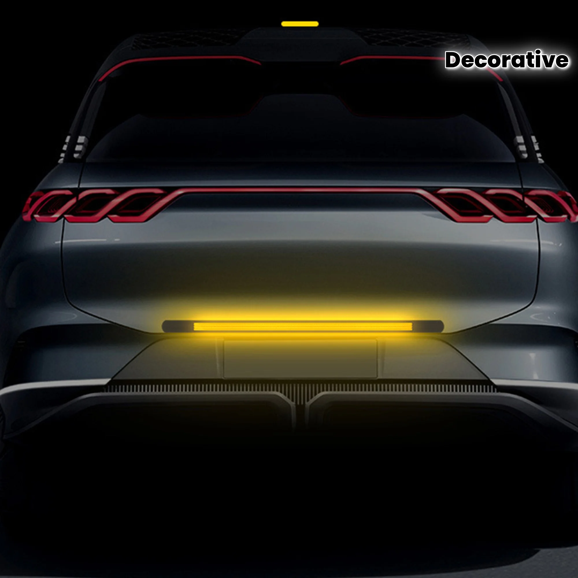 

1PC Car Anti-collision Reflective Strip, Car Trunk Anti-collision Anti-scratch Decorative Strip, Car Bumper Decorative Strip