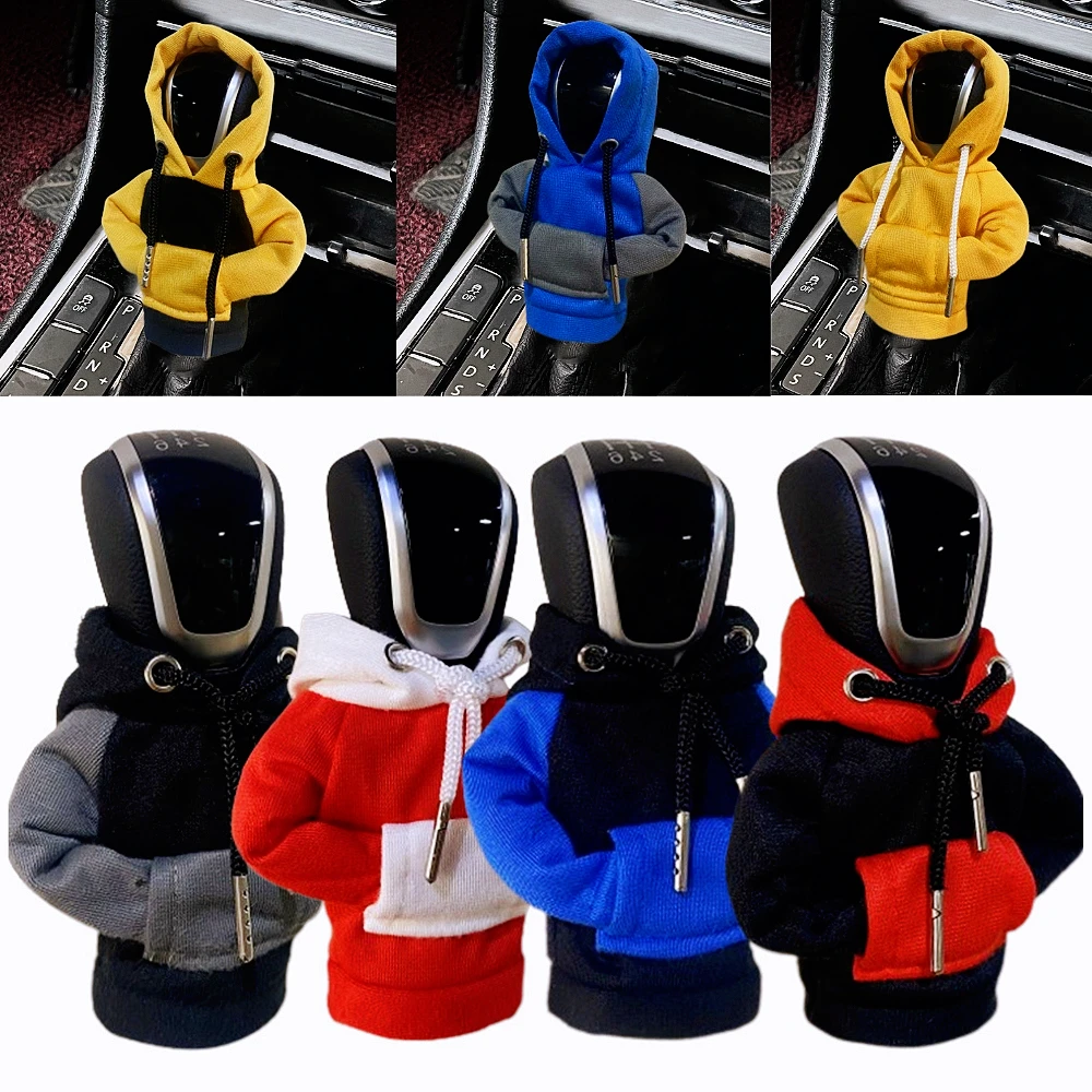 Hoodie Car Gear Shift Cover Fashion Gearshift Hoodie Car Gear Shift Knob Cover Manual Handle Gear Sweatshirt Change Lever Cover