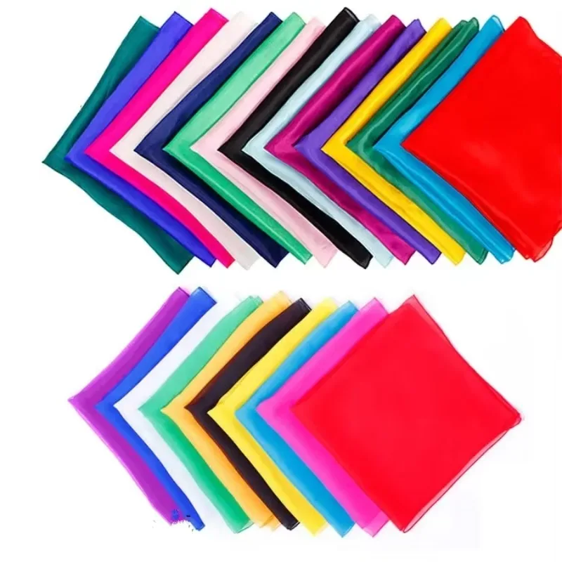 10pcs 30*30cm Change Color Silk Scarf Close Up Magic Trick Learning & Education Magic Silk For Magicians Prop Accessory Magia