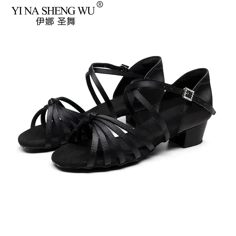 Women's Dance Shoes, Women's Ballroom Latin Children's Tango Sasha Latin Dance Shoes, Low Heel Soft Soled Dance Practice Shoes