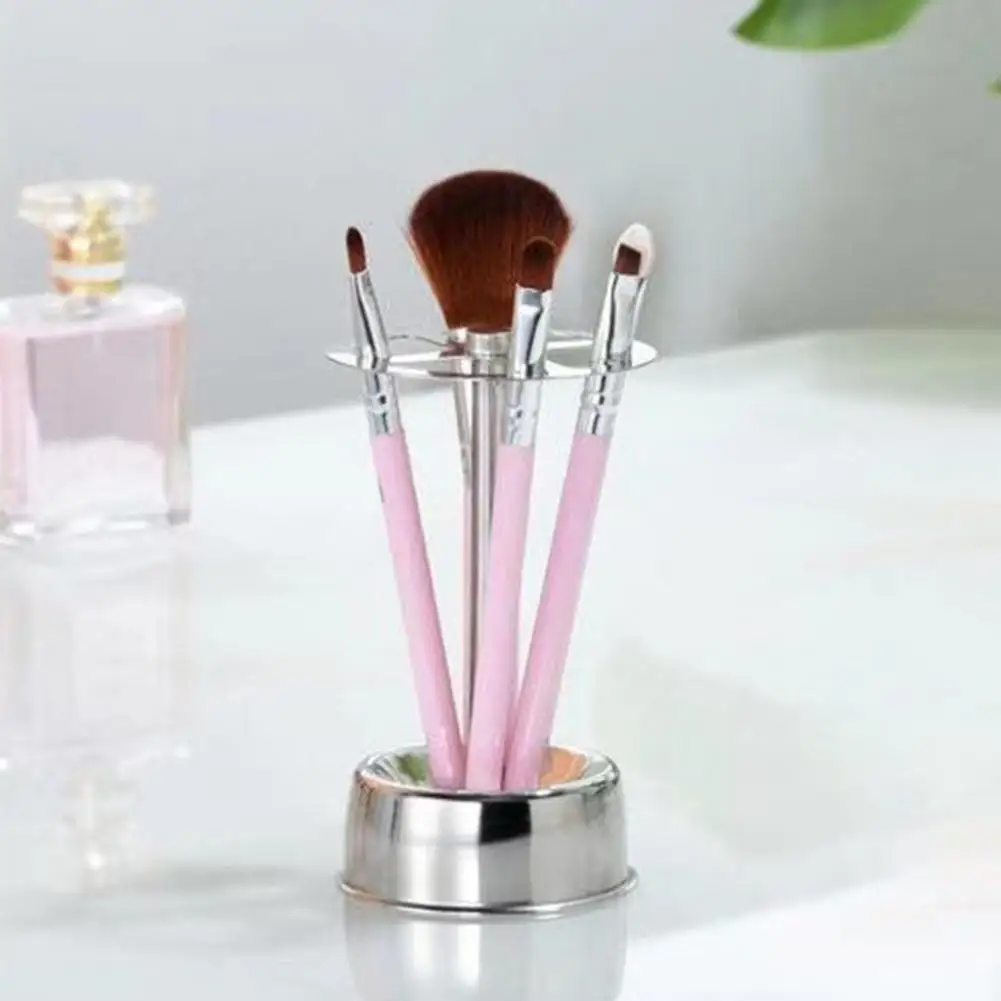 Bathroom Toothbrush Holder Metal Toothbrush Makeup Brush Holder with 4 Slots for Countertop Organization Ventilated for High