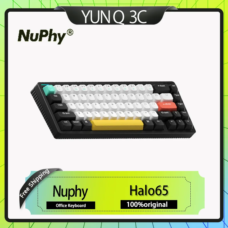 Nuphy Halo65 Wireless Mechanical Keyboard Bluetooth Three Mode Hot Plug Office High Axis For Ipad/Win/Mac Mechanical Keyboard