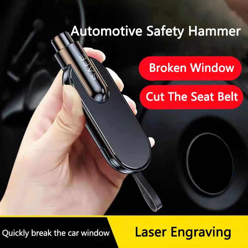 مطرقة سلامة السيارة كسّارة زجاج النافذة أداة الهروب في حالات الطوارئ (نافذة مكسورة + وظيفة قطع حزام الأمان) لطراز Tesla Y 3 X #4