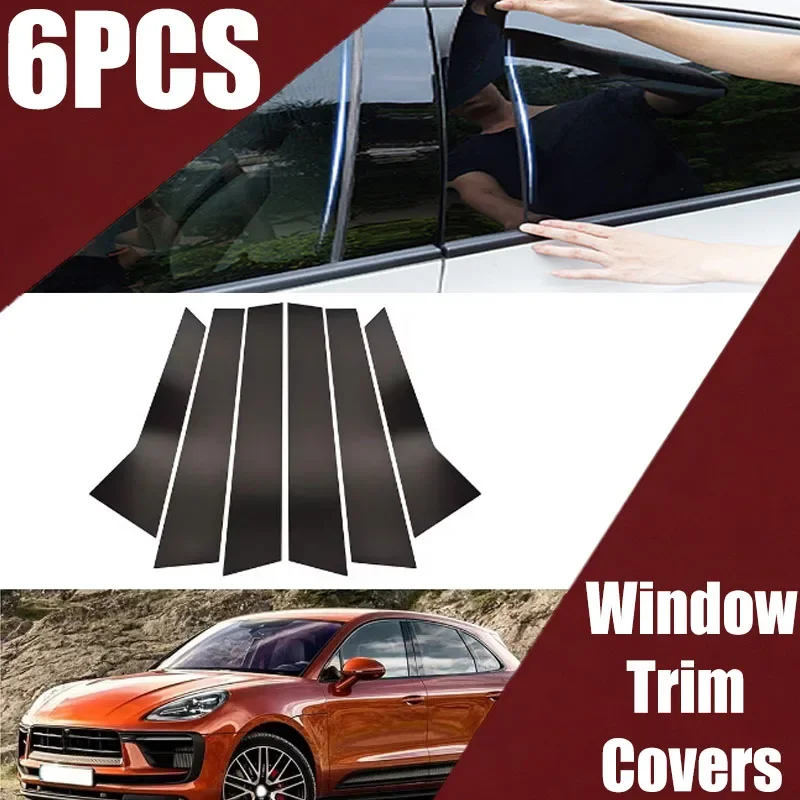 

Suitable for Porsche Macan 2014-2022 window decoration door frame bright black center pillar sticker
