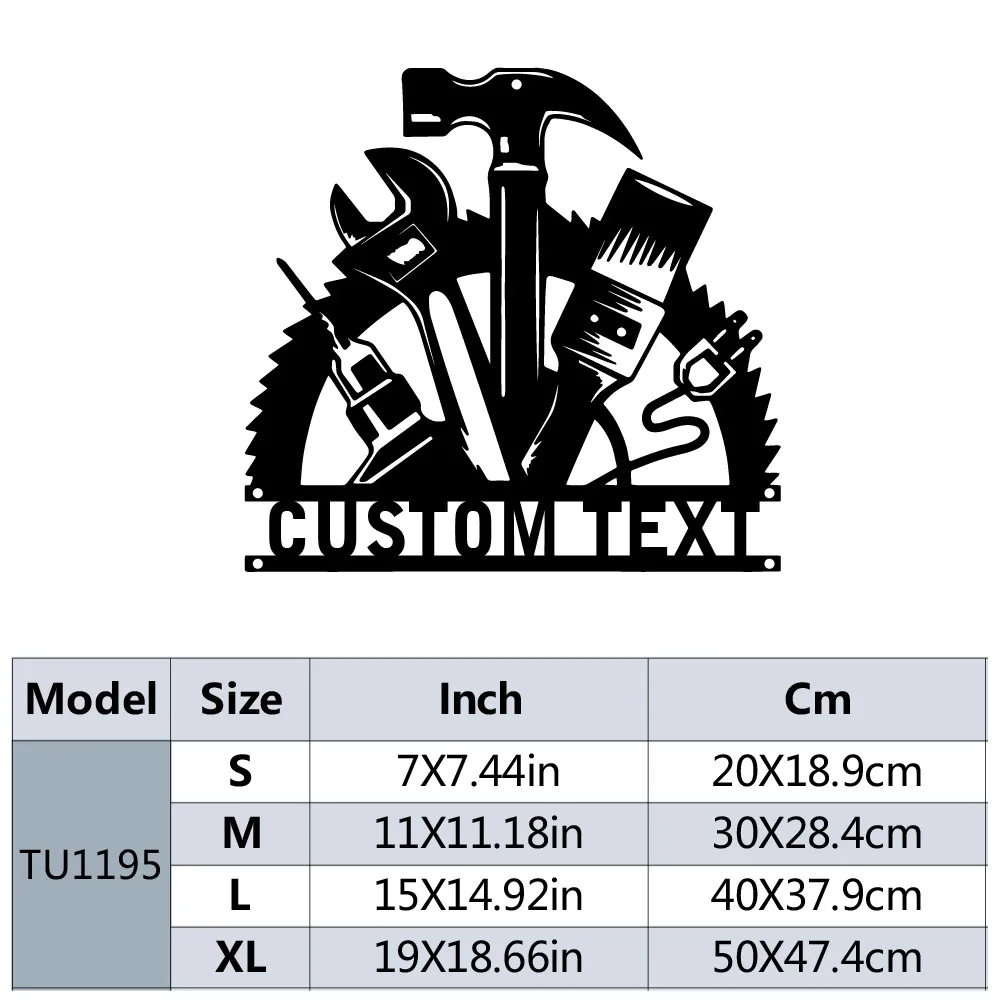 1pc Cartoon Customized Mechanical Tools Wall Metal Art Deco Thanksgiving Minimalist Silhouette Modern Simple Line Art Decor view 2