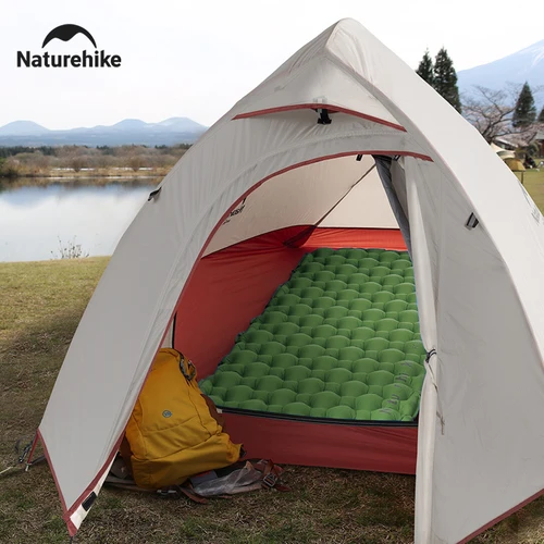 Imagen 2 del producto Naturehike-colchón de aire para acampar, cojín inflable de nailon ultraligero e impermeable, cama para dormir portátil para exteriores, esteras para Picnic y senderismo