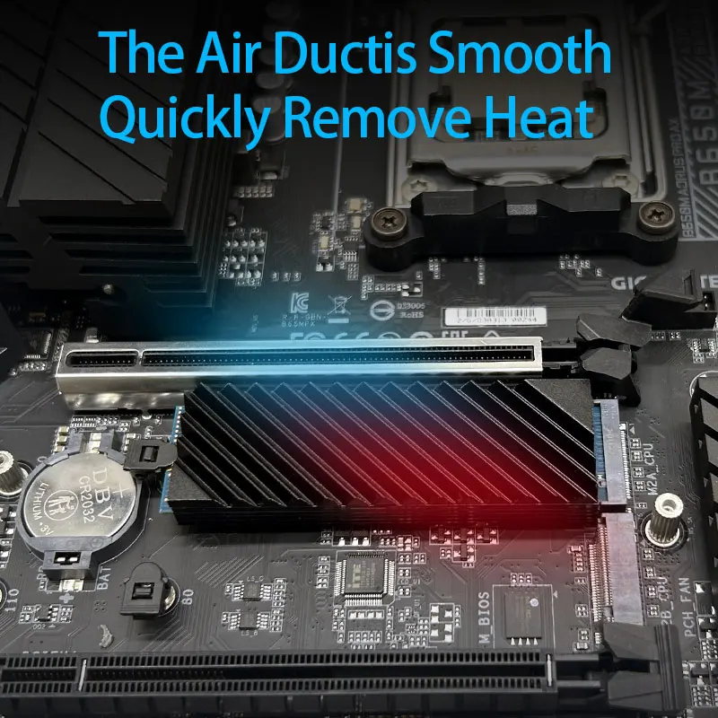 M.2 SSD NVMe Heat Sink M2 2280 Solid State Hard Disk Aluminum Heatsink Gasket with Thermal Silicone Pad PC Accessories - view 3